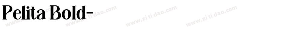 Pelita Bold字体转换